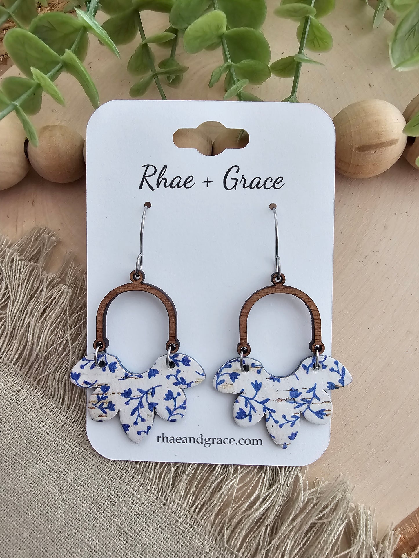 Bluebell Floral Half Flower Earrings