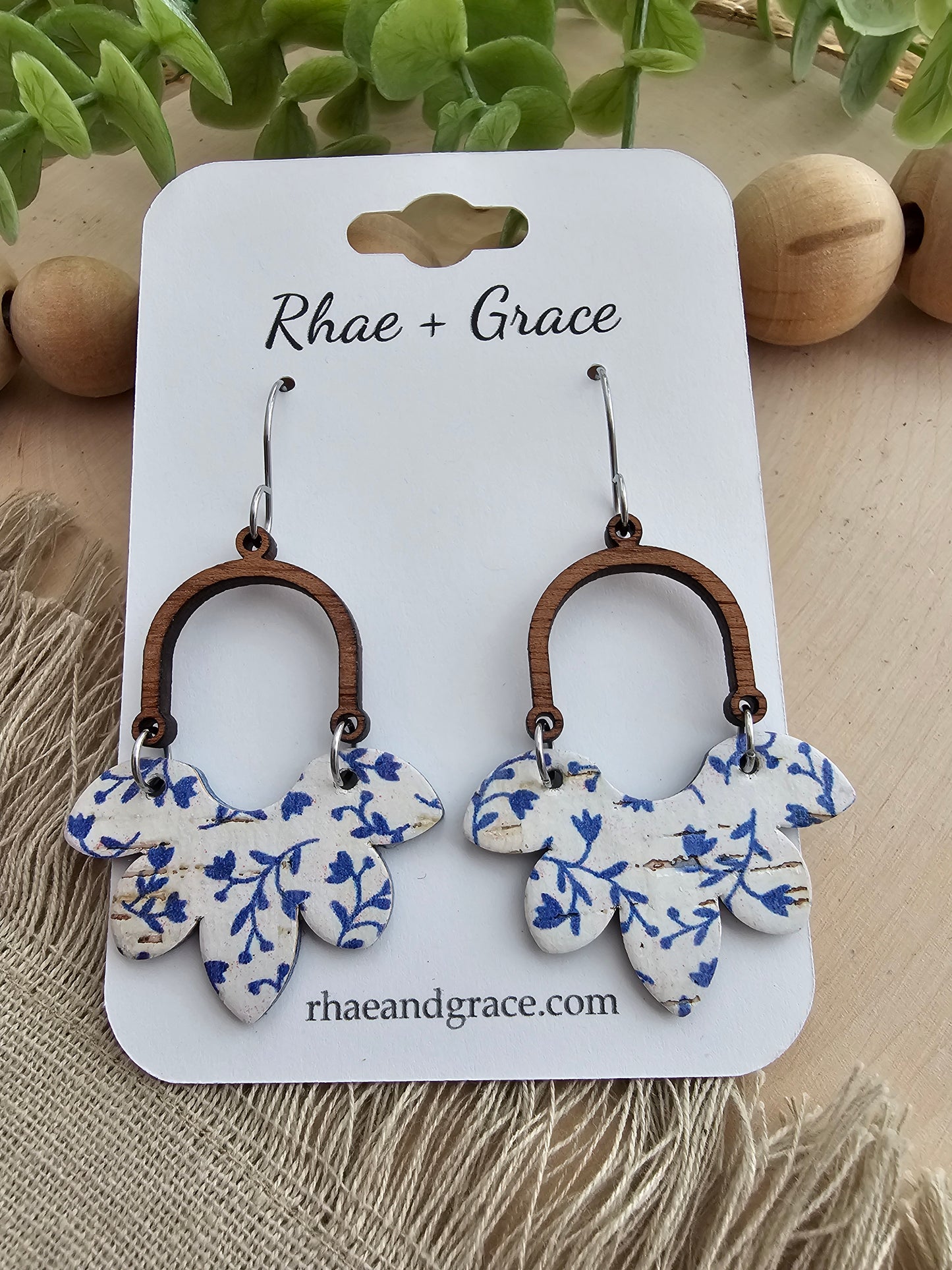 Bluebell Floral Half Flower Earrings