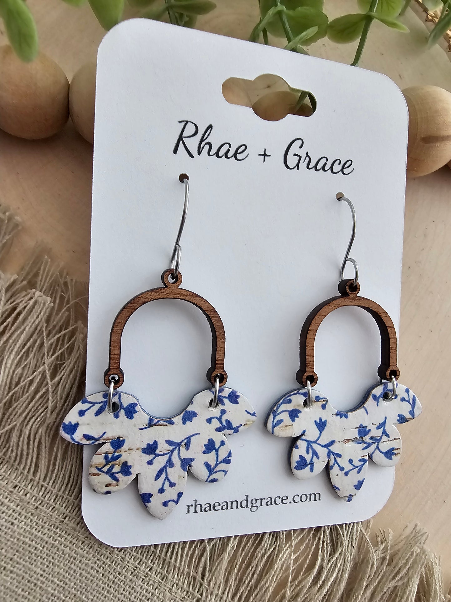 Bluebell Floral Half Flower Earrings
