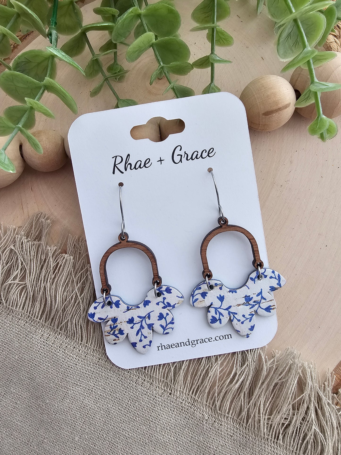 Bluebell Floral Half Flower Earrings