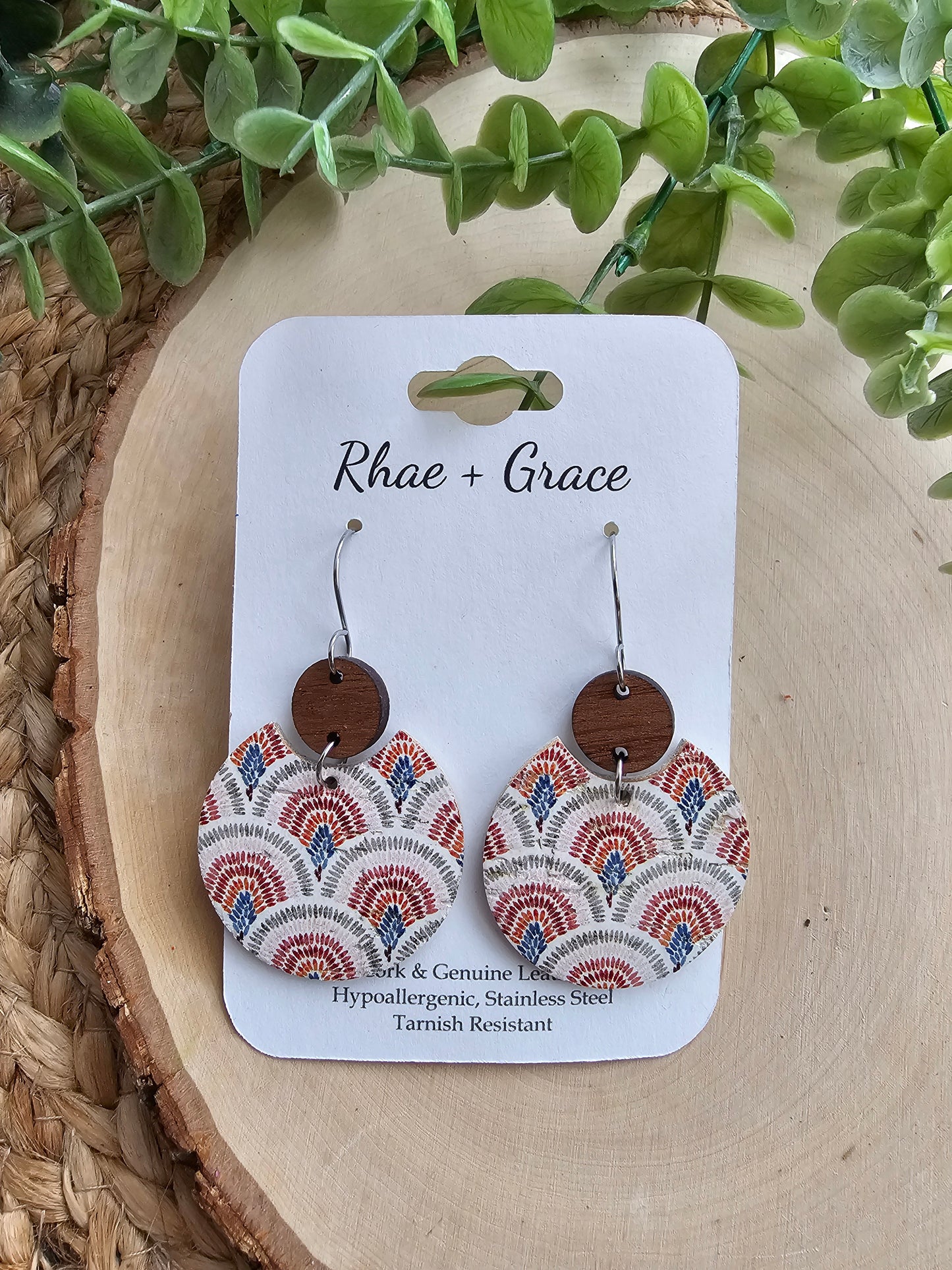 Colorful Boho Arches Circle Earrings