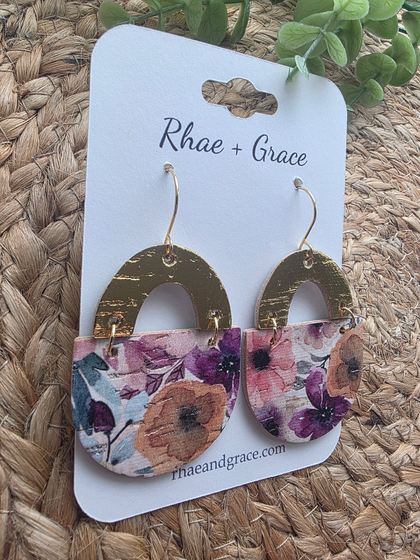 Plum Floral Bouquet Earrings