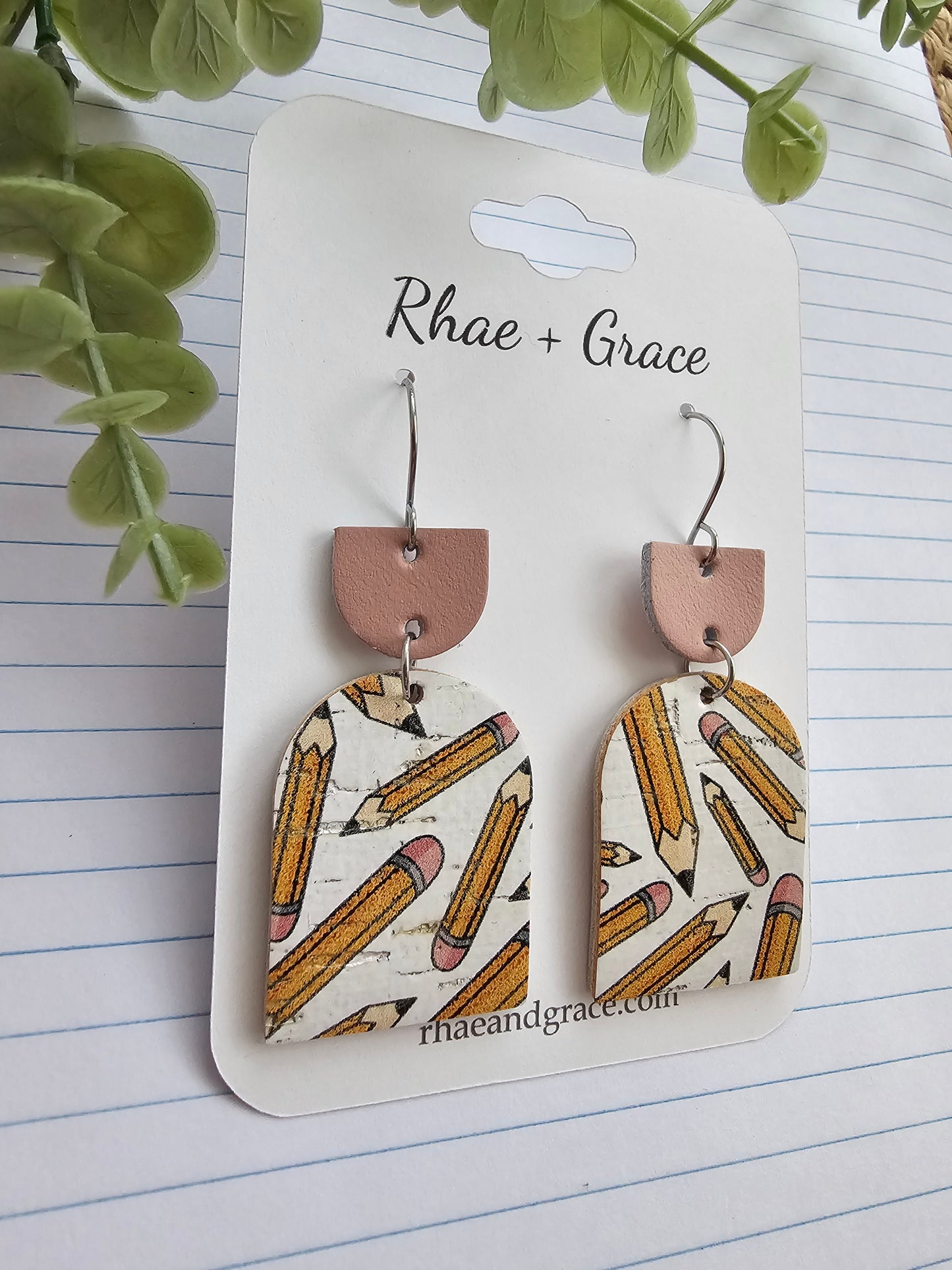Pencils Closed Arch Drop Earrings