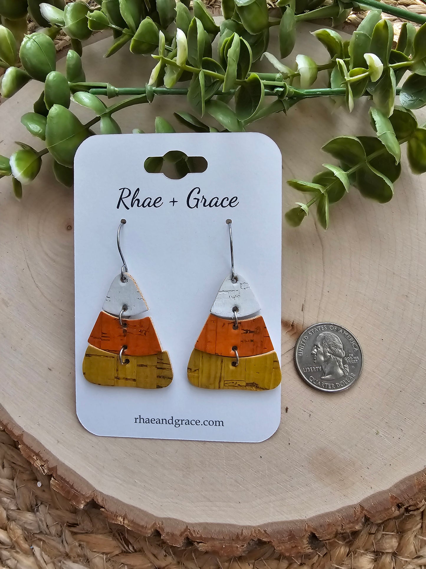 Candy Corn Earrings