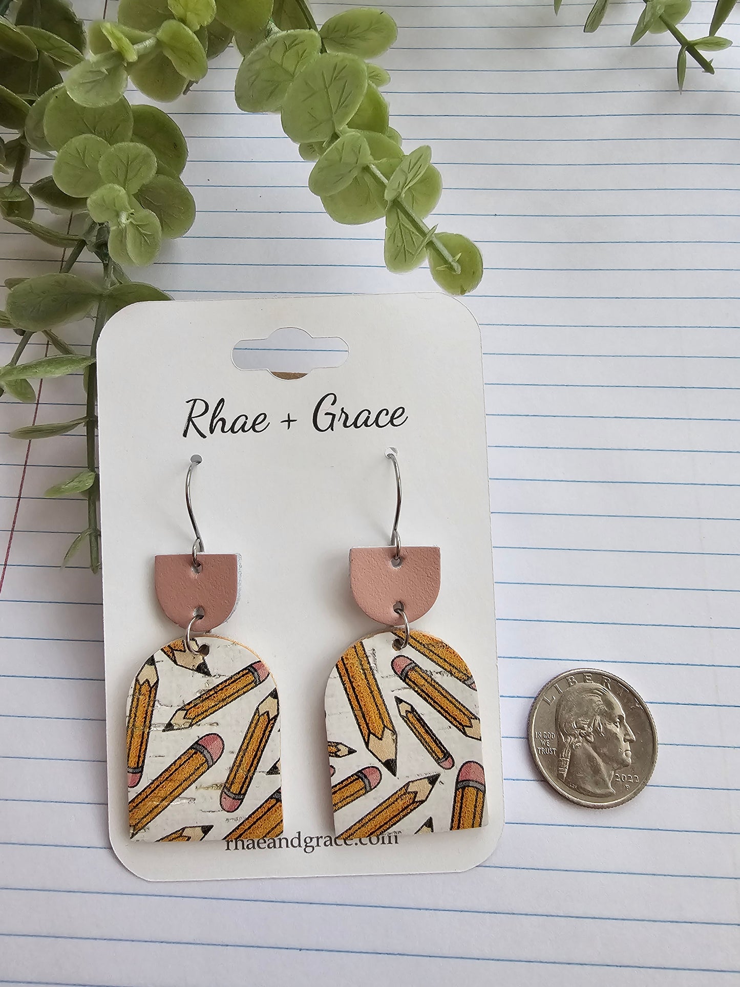 Pencils Closed Arch Drop Earrings
