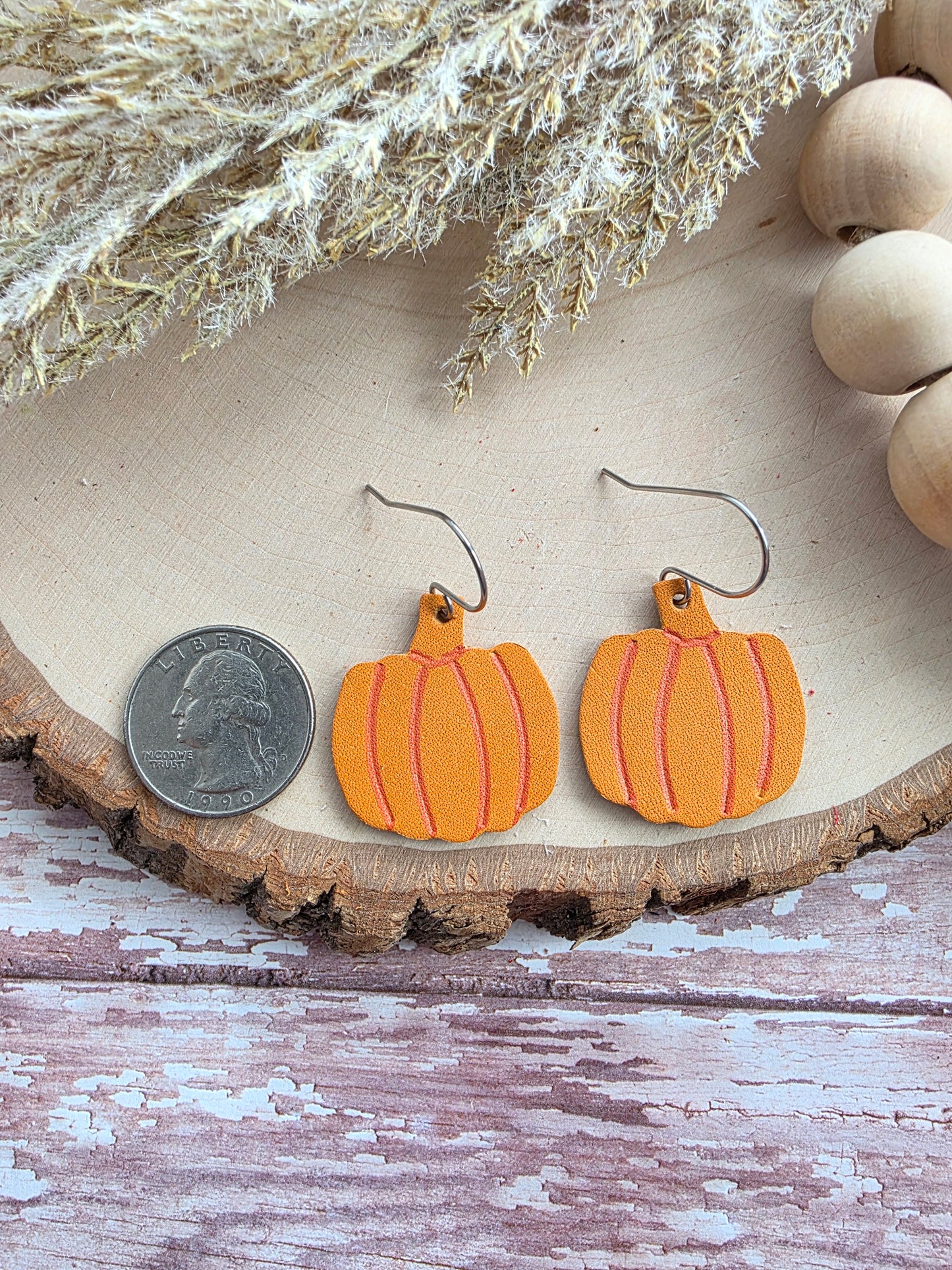 Orange Pumpkin Earrings