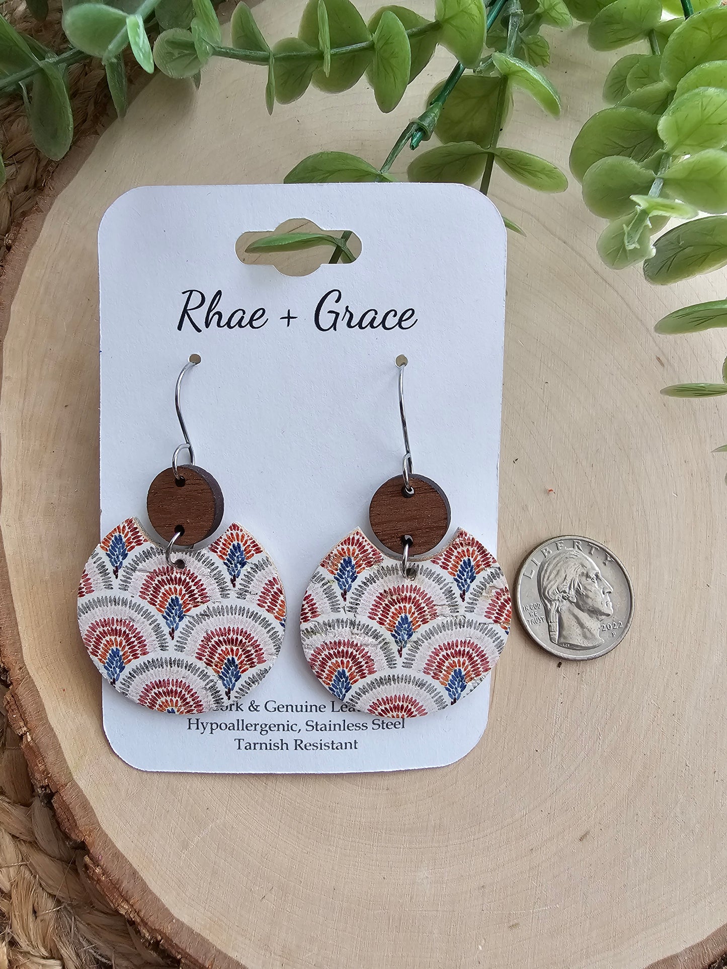 Colorful Boho Arches Circle Earrings