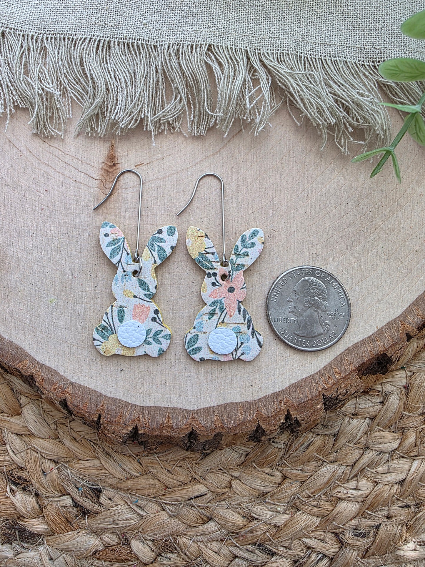 Spring Floral Bunny Earrings