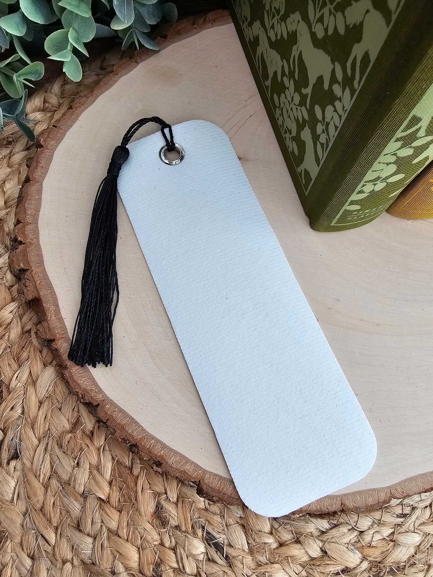 Floral Cow Faux Leather Bookmark