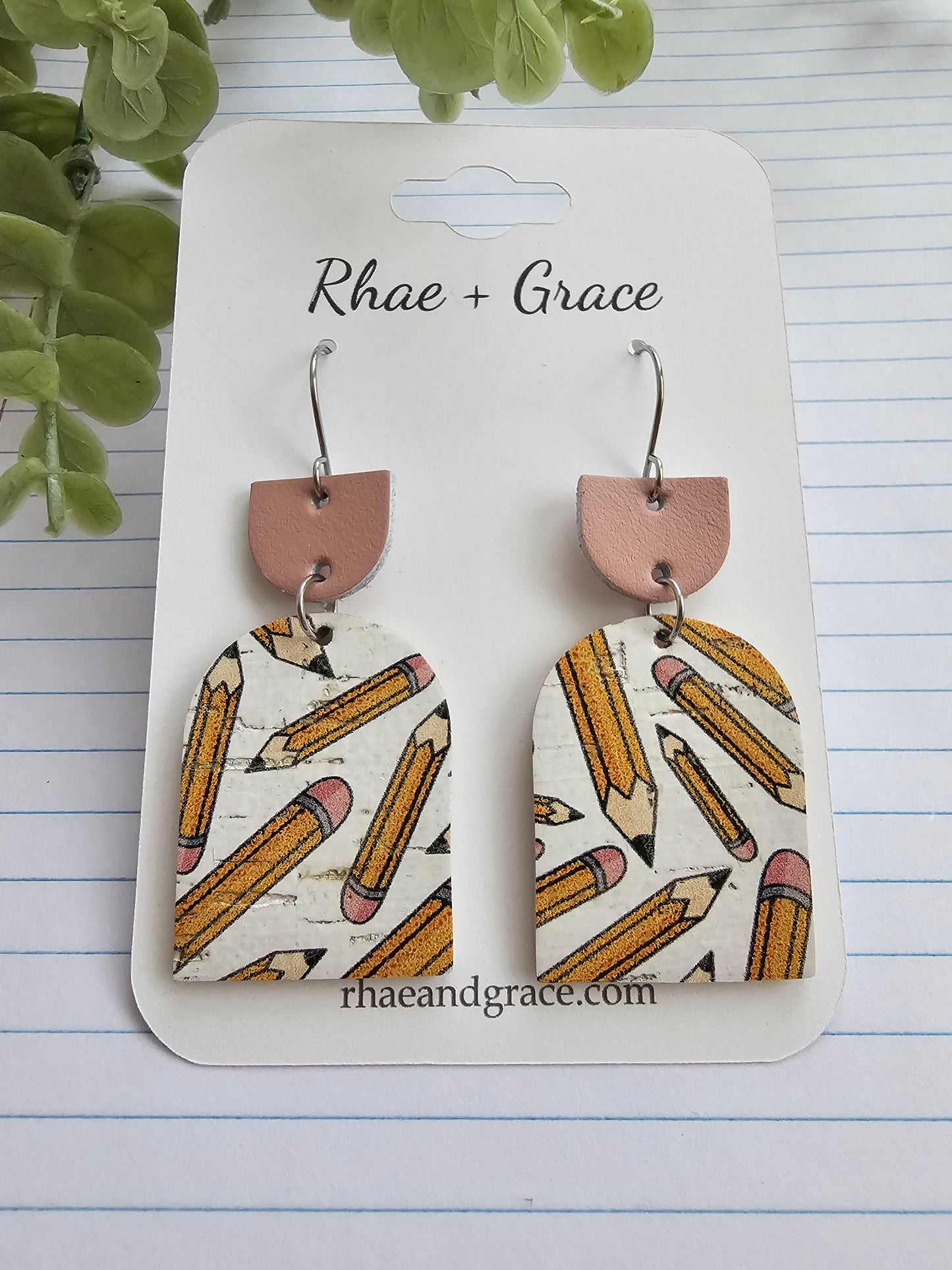 Pencils Closed Arch Drop Earrings