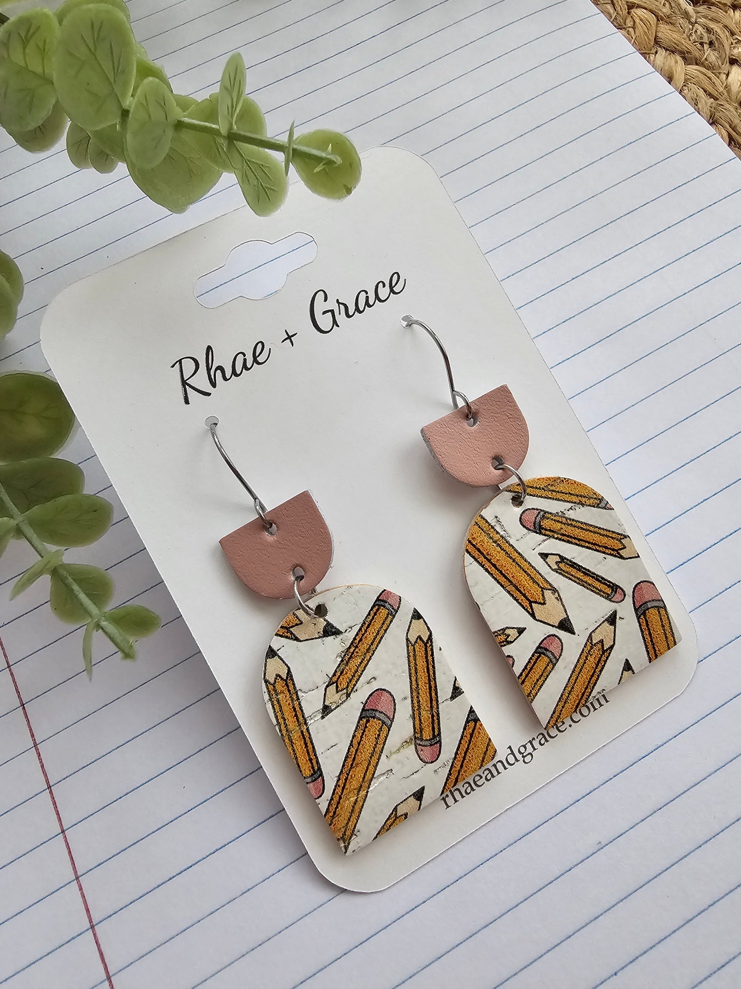Pencils Closed Arch Drop Earrings