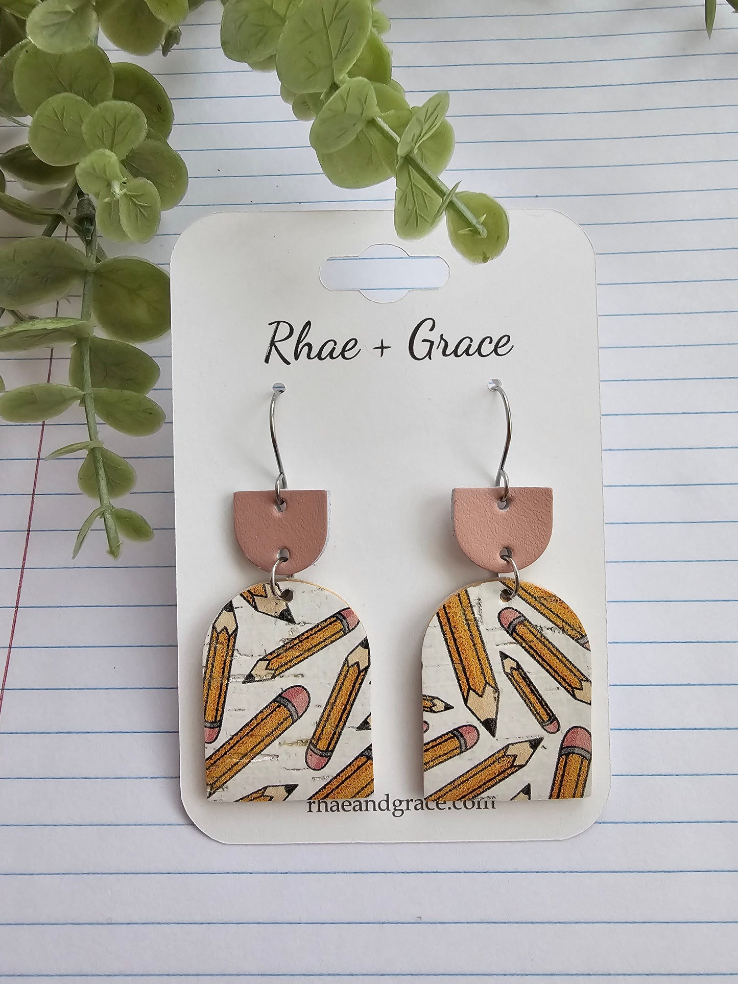 Pencils Closed Arch Drop Earrings