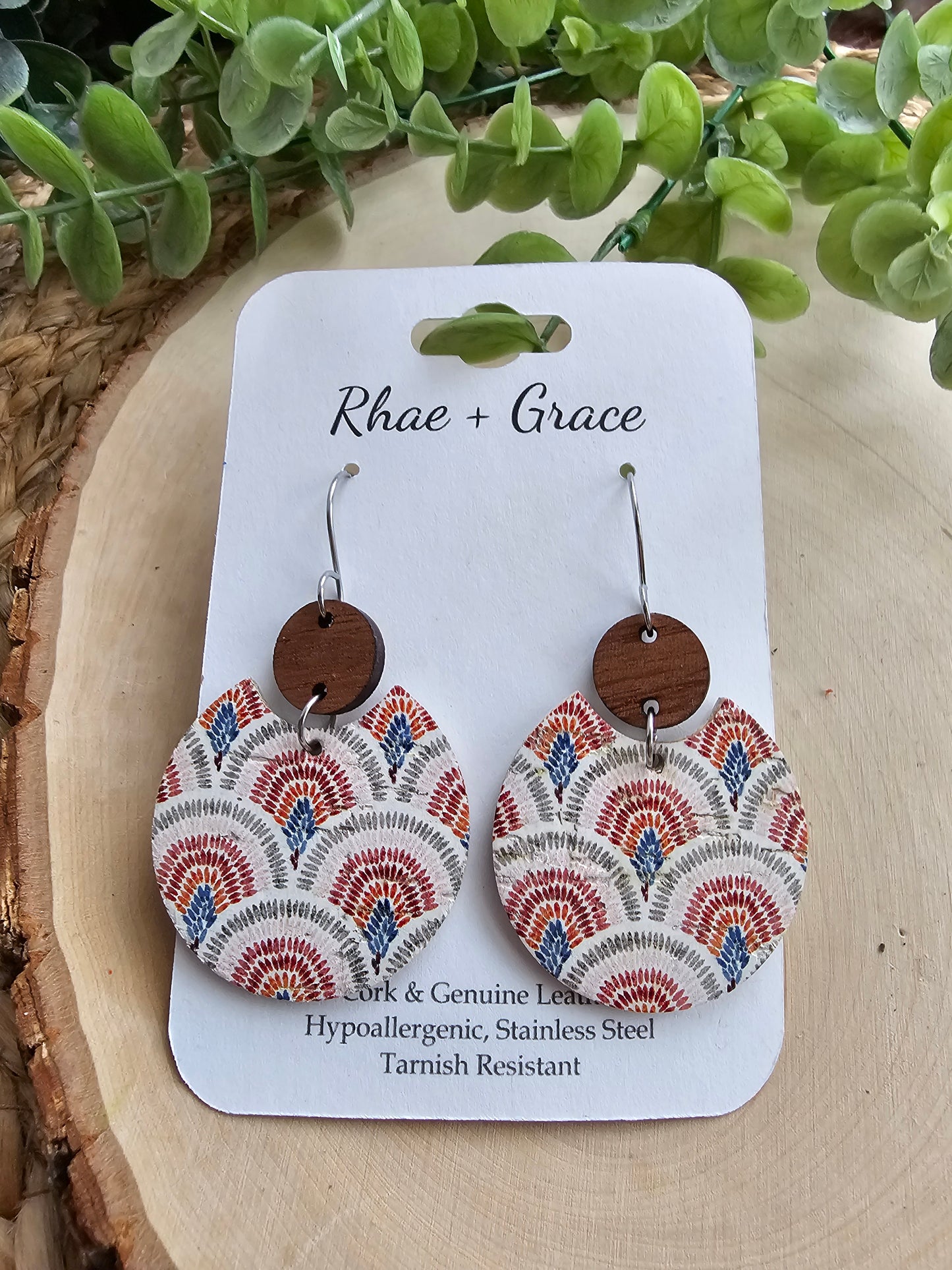 Colorful Boho Arches Circle Earrings