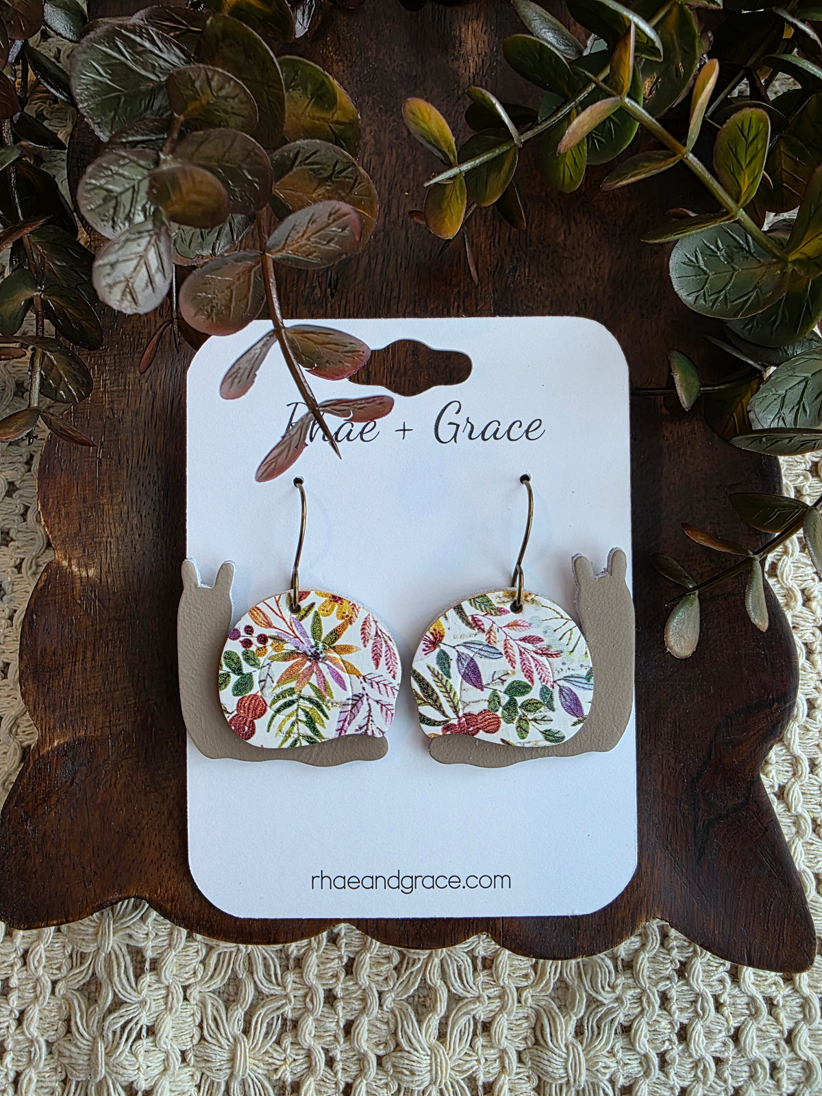 Garden Snails - Autumn Forest Earrings