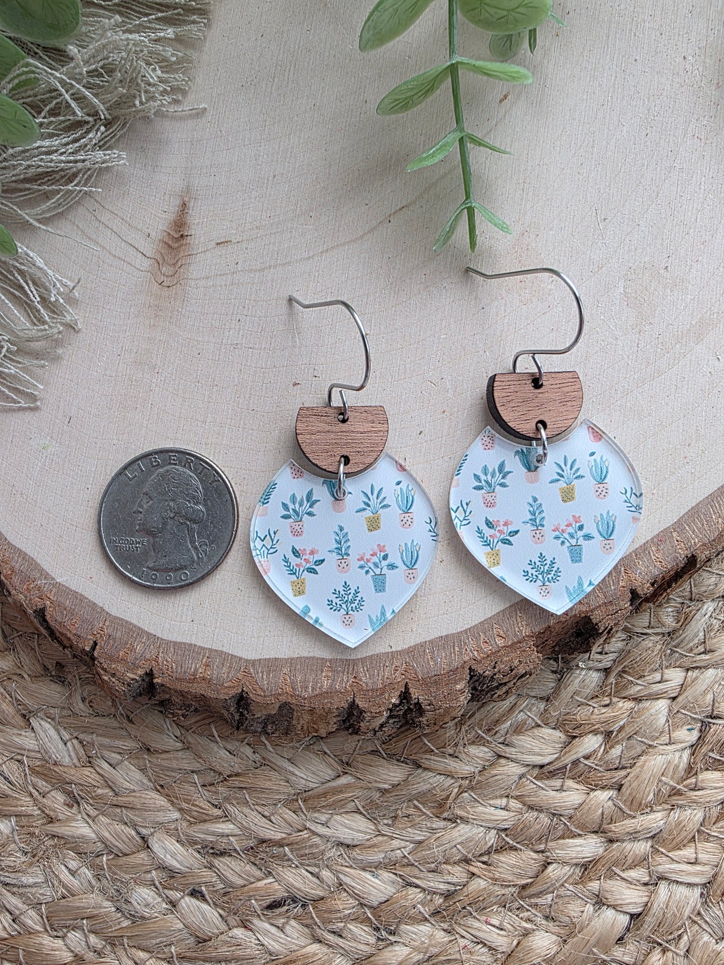 Acrylic Plant Lover Earrings