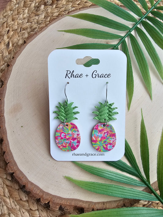 Tropical Oasis Pineapple Earrings