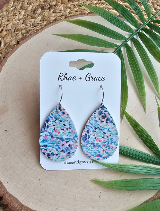 Blue Lagoon Teardrop Earrings - Medium