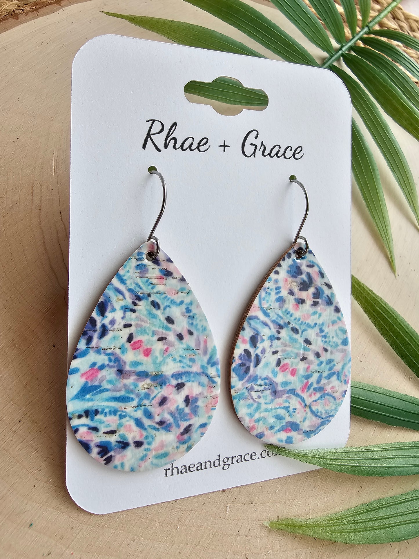 Blue Lagoon Teardrop Earrings - Medium