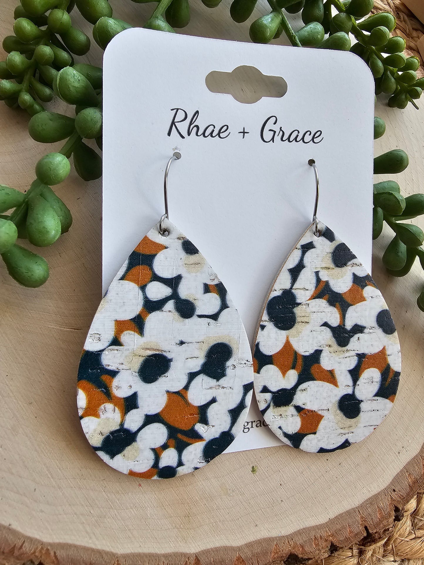 Painted Meadow Teardrop Earrings - Large