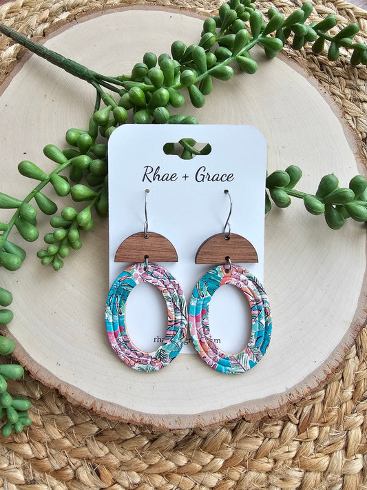 Island Getaway Embossed Oval Earrings