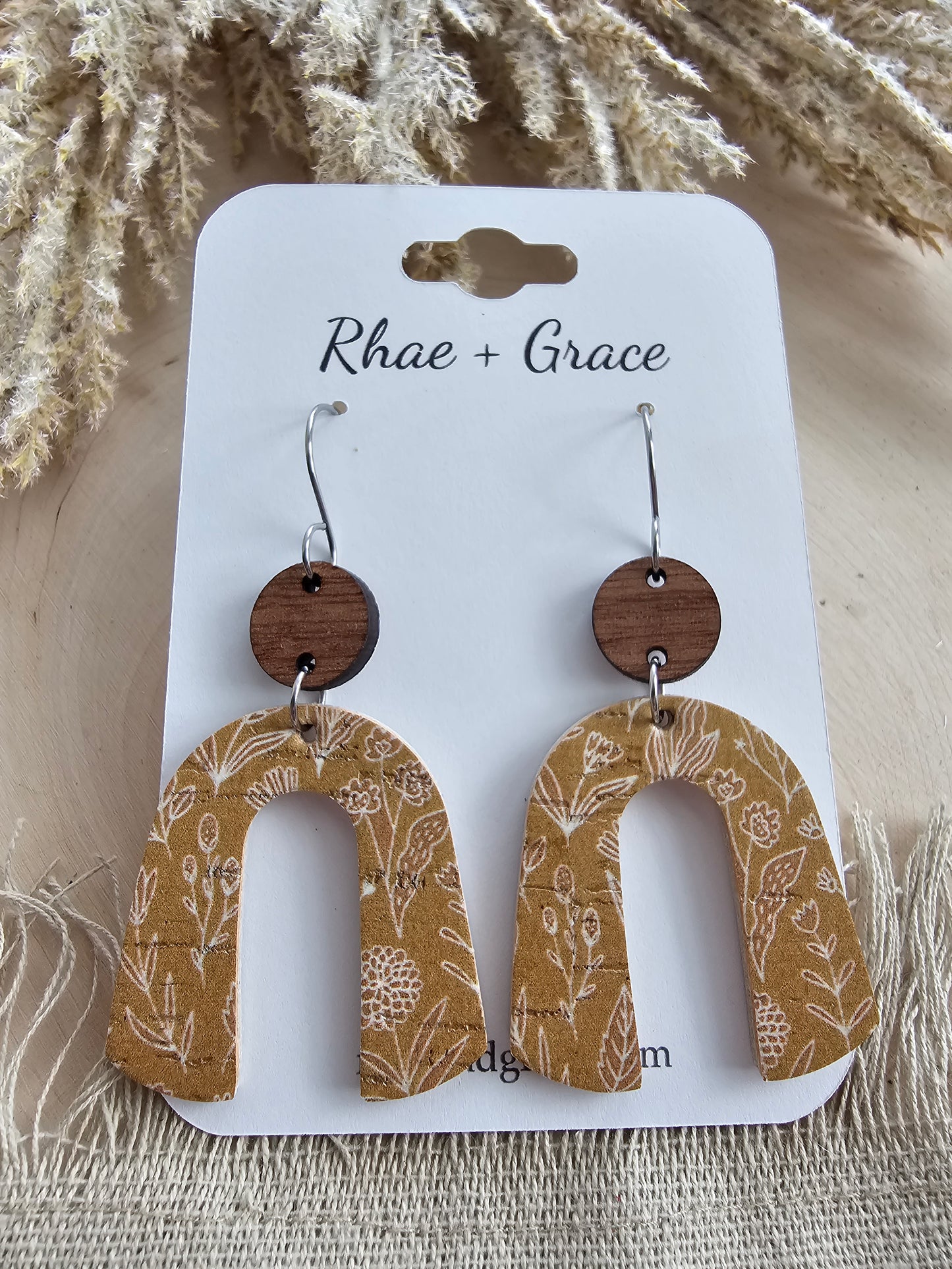 Dijon Mustard Brown Modern Arch Earrings