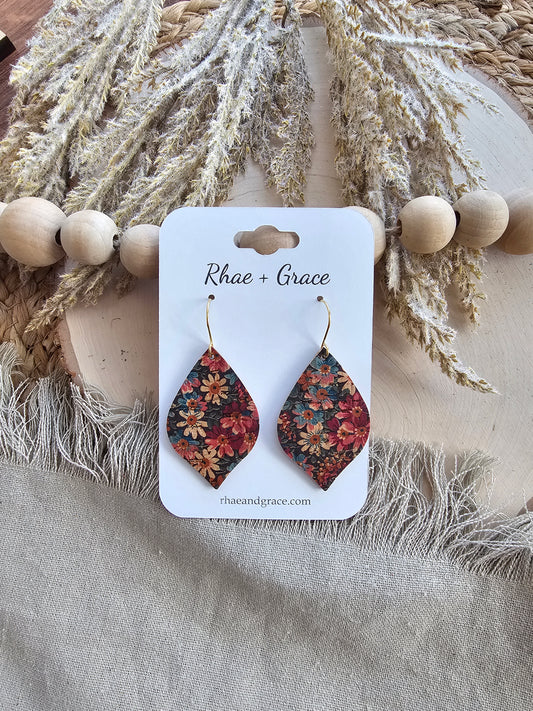 Vintage Blooms Pointed Petal Earrings