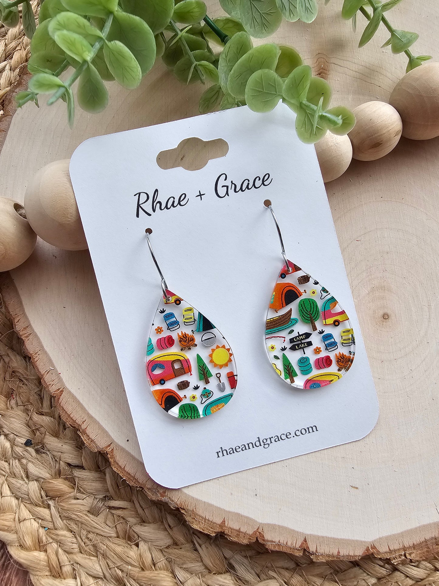 Acrylic Camping Earrings