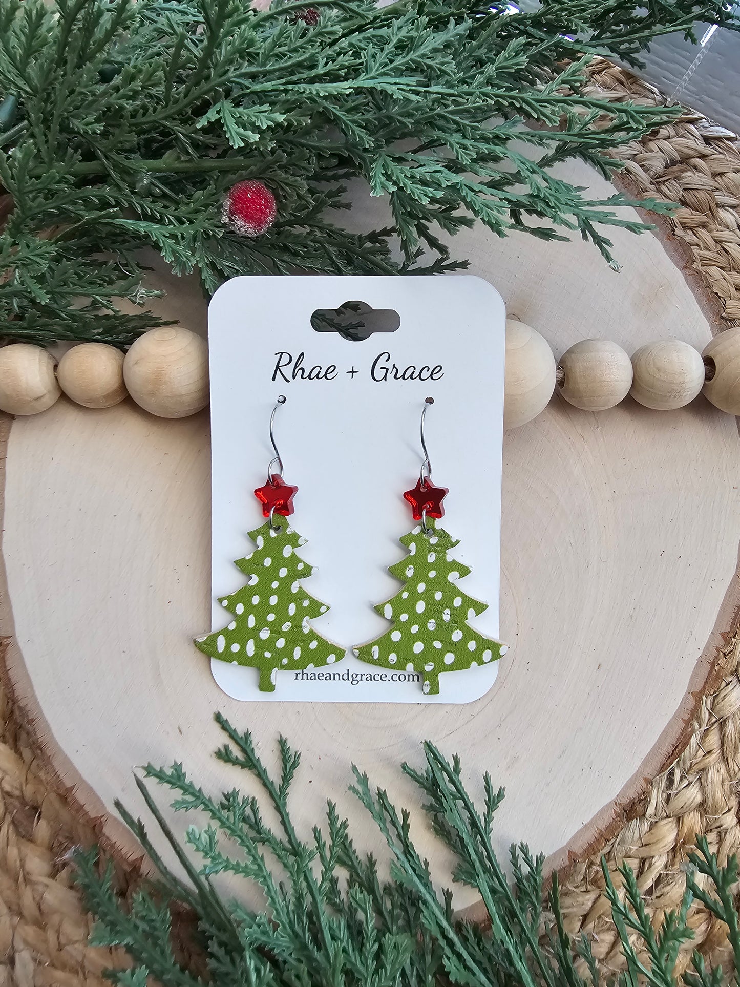 Grinchy Christmas Tree Earrings