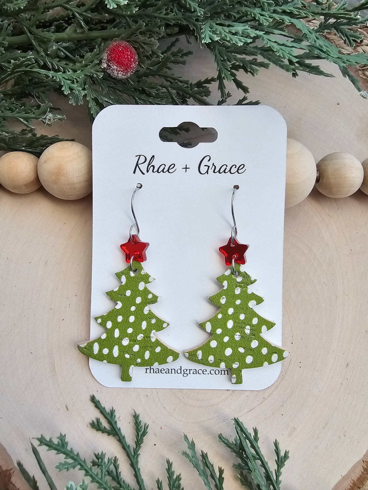 Grinchy Christmas Tree Earrings