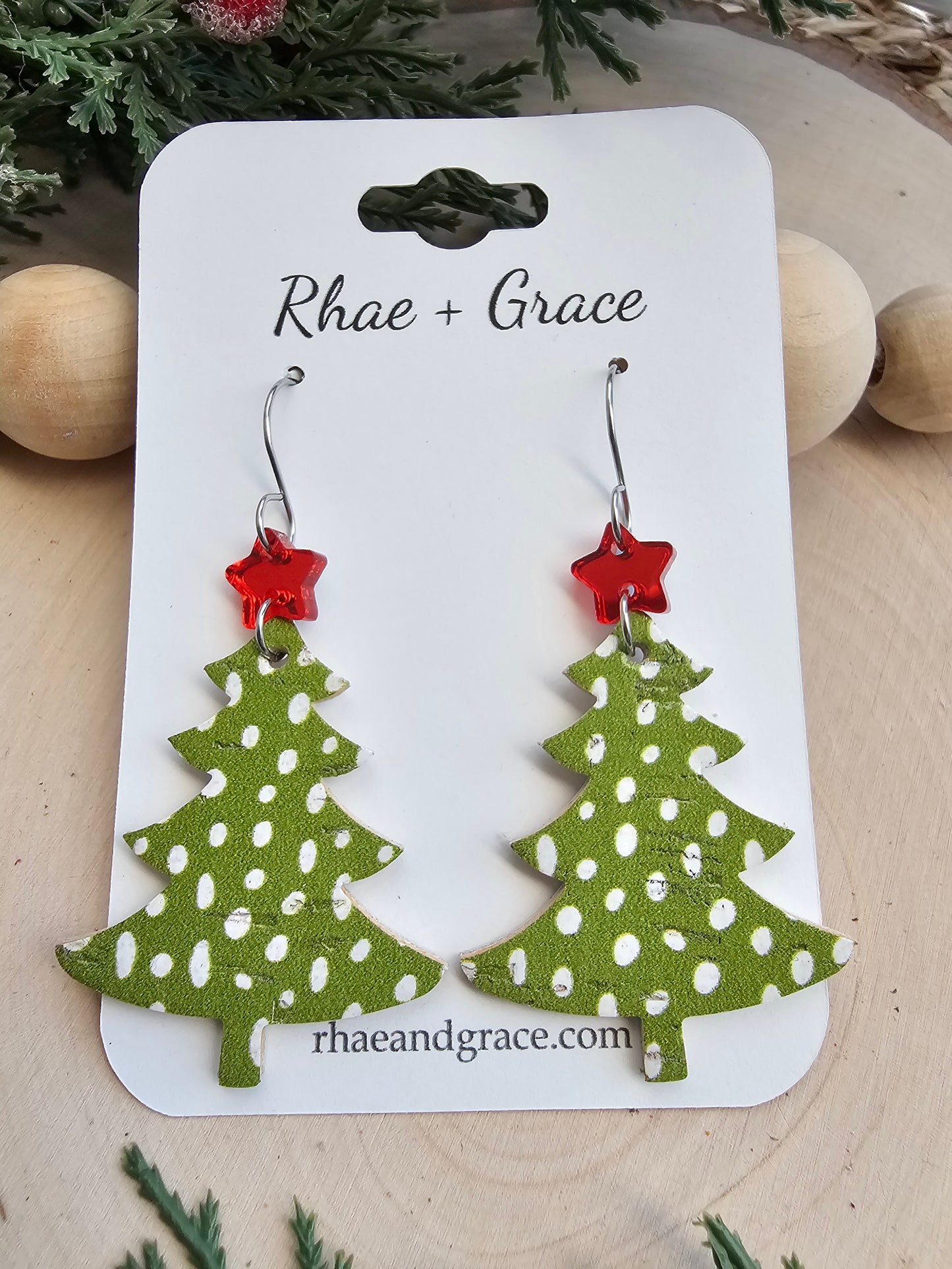 Grinchy Christmas Tree Earrings