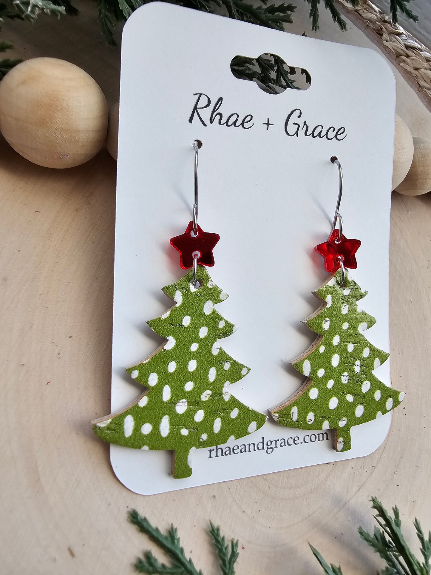 Grinchy Christmas Tree Earrings