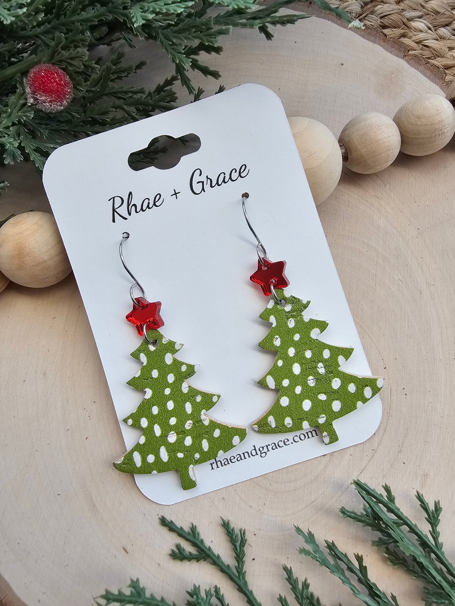 Grinchy Christmas Tree Earrings