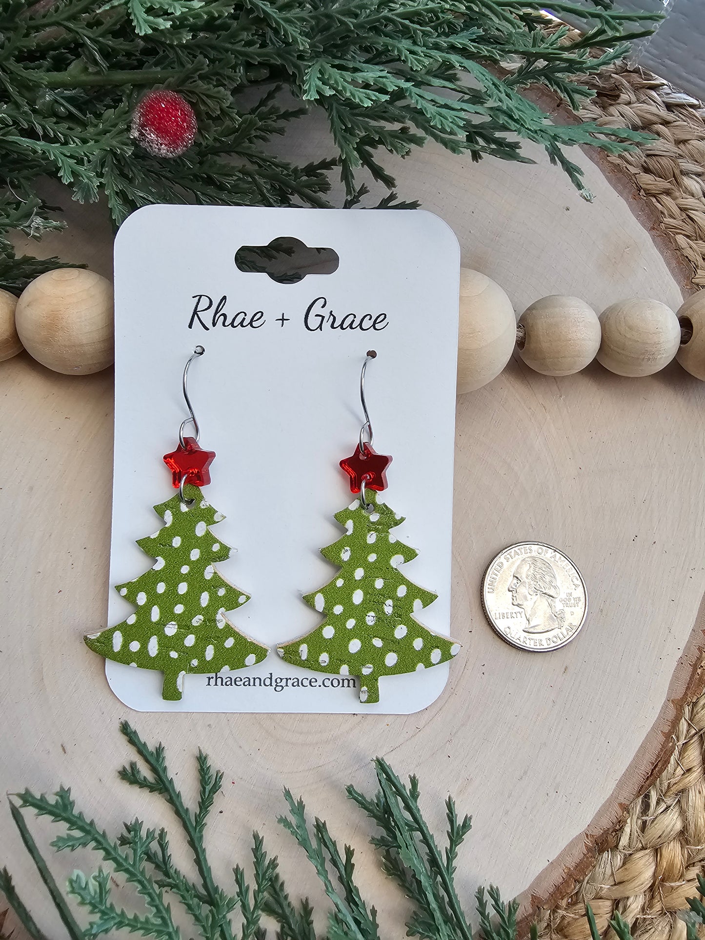 Grinchy Christmas Tree Earrings