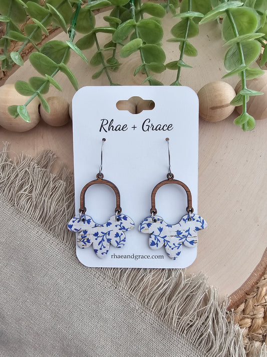 Bluebell Floral Half Flower Earrings