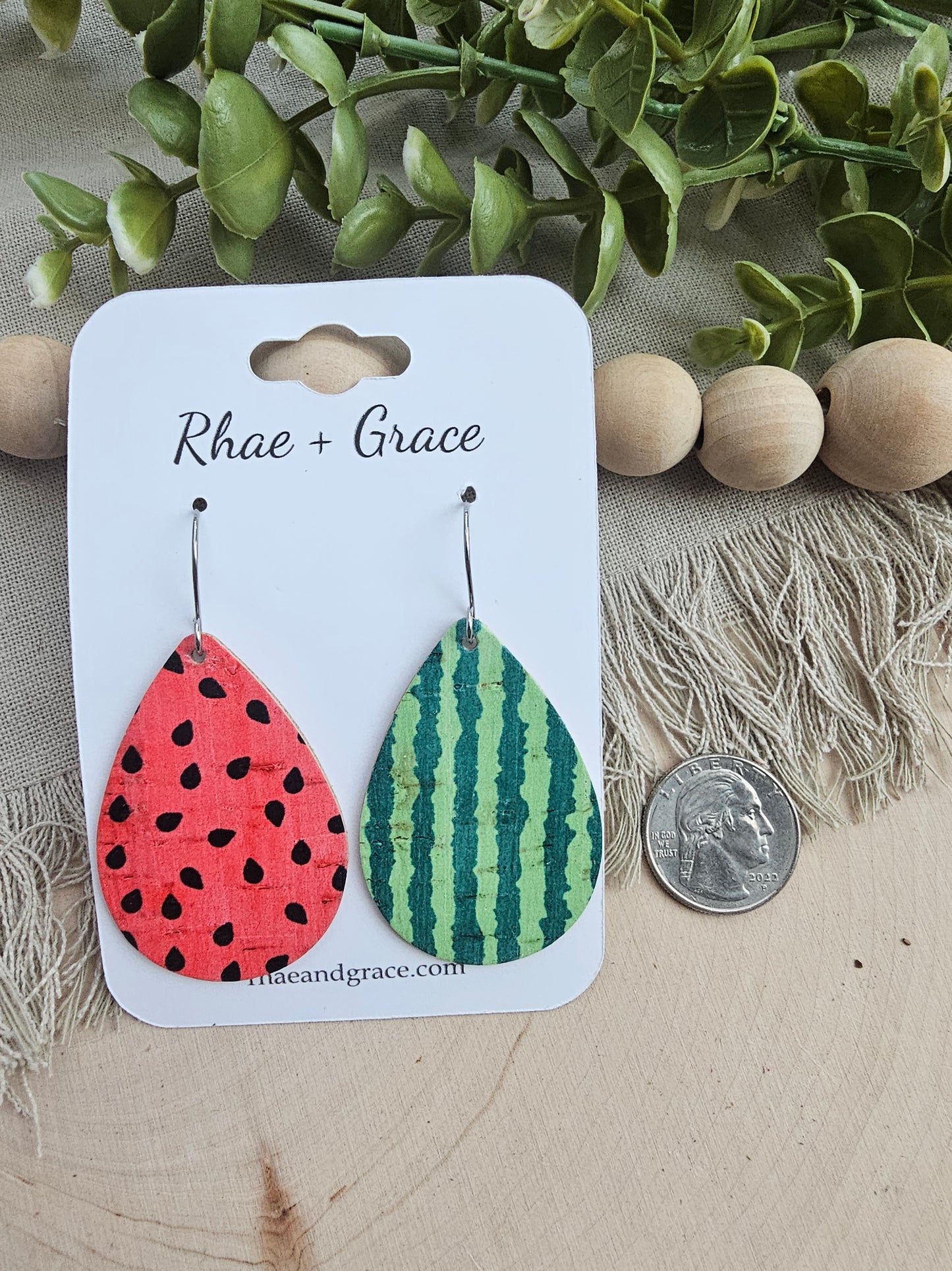 One in a Melon Teardrop Earrings - Medium