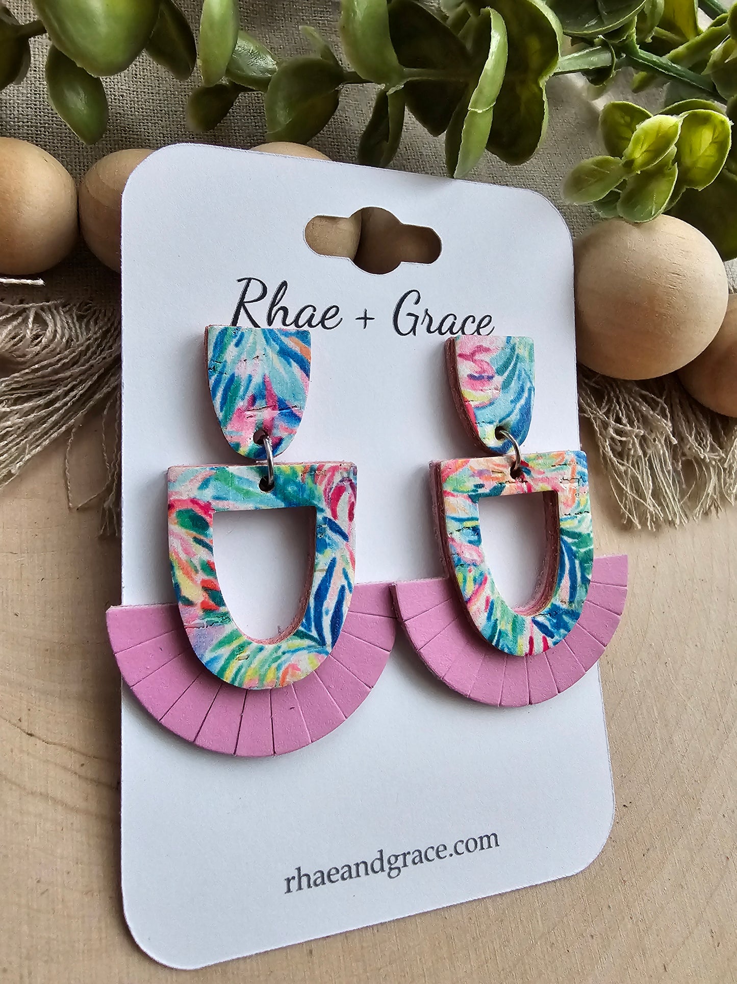 Tropical Floral Summer Statement Earrings