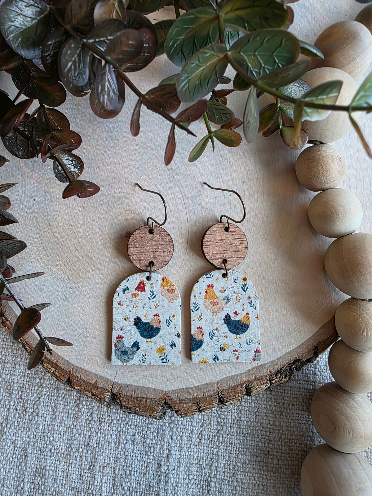 Chicken Closed Arch Drop Earrings