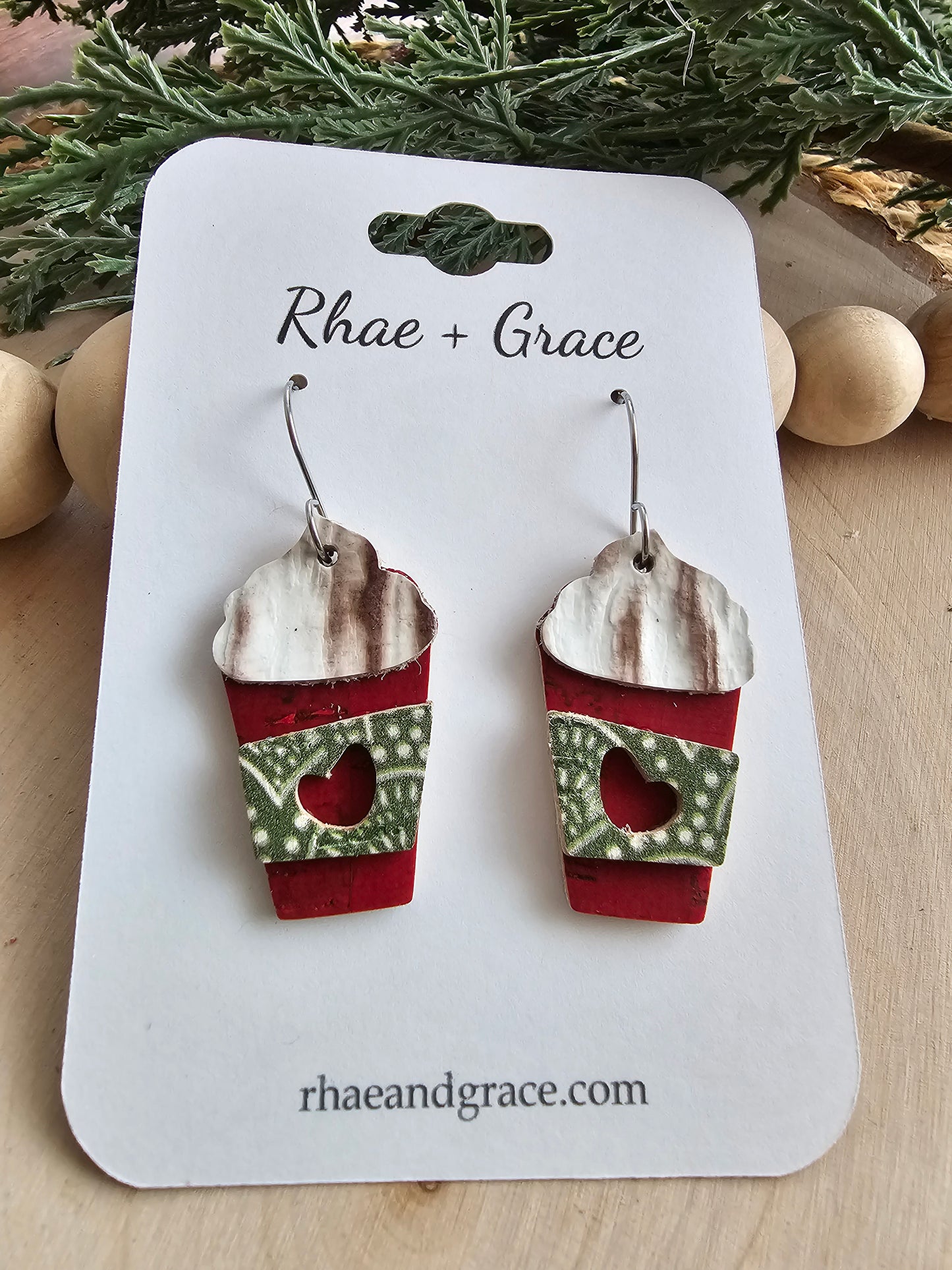 Festive Holiday Drink Earrings