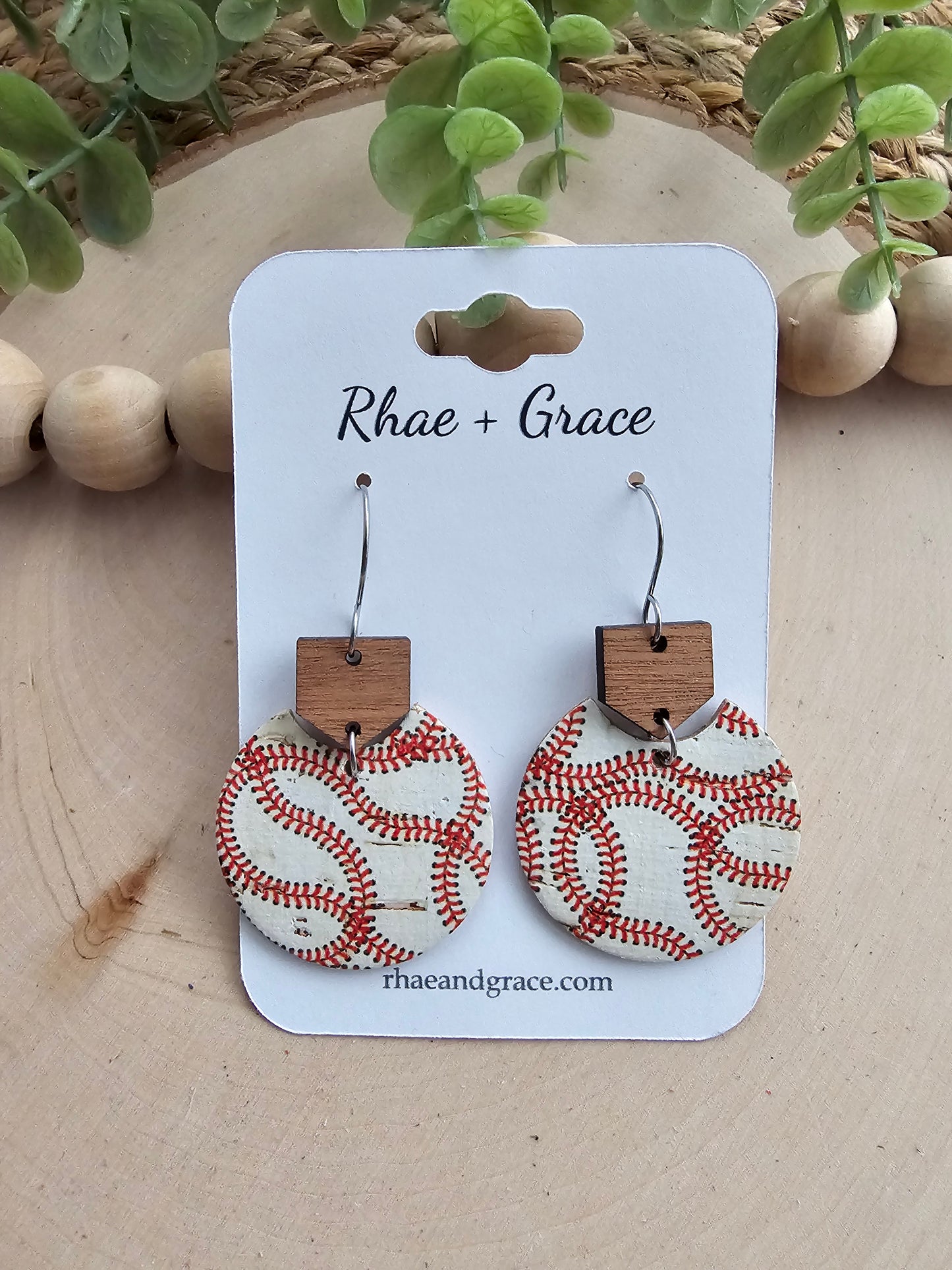 Baseball Home Plate Earrings