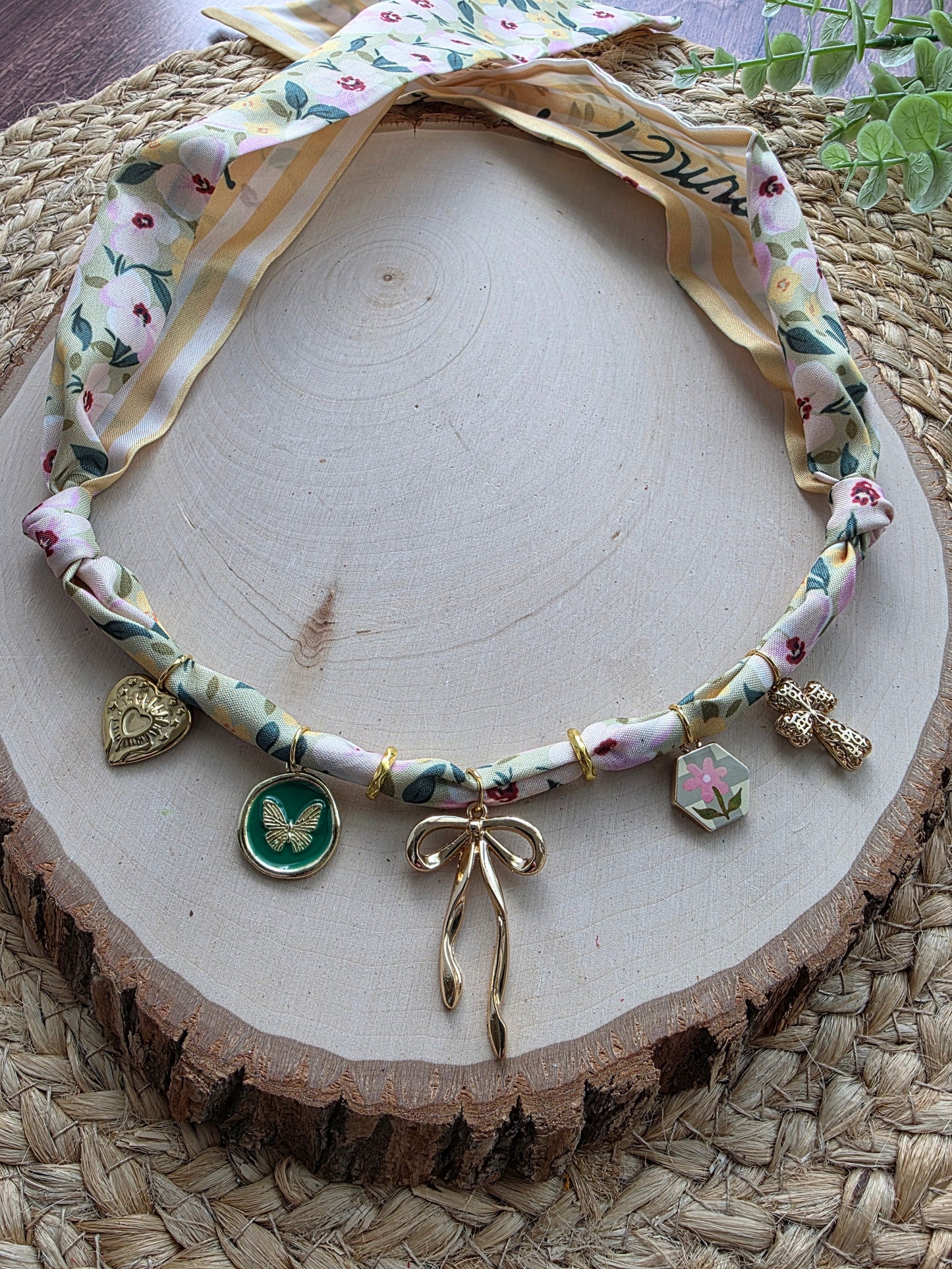 Garden Bliss Scarf Charm Necklace