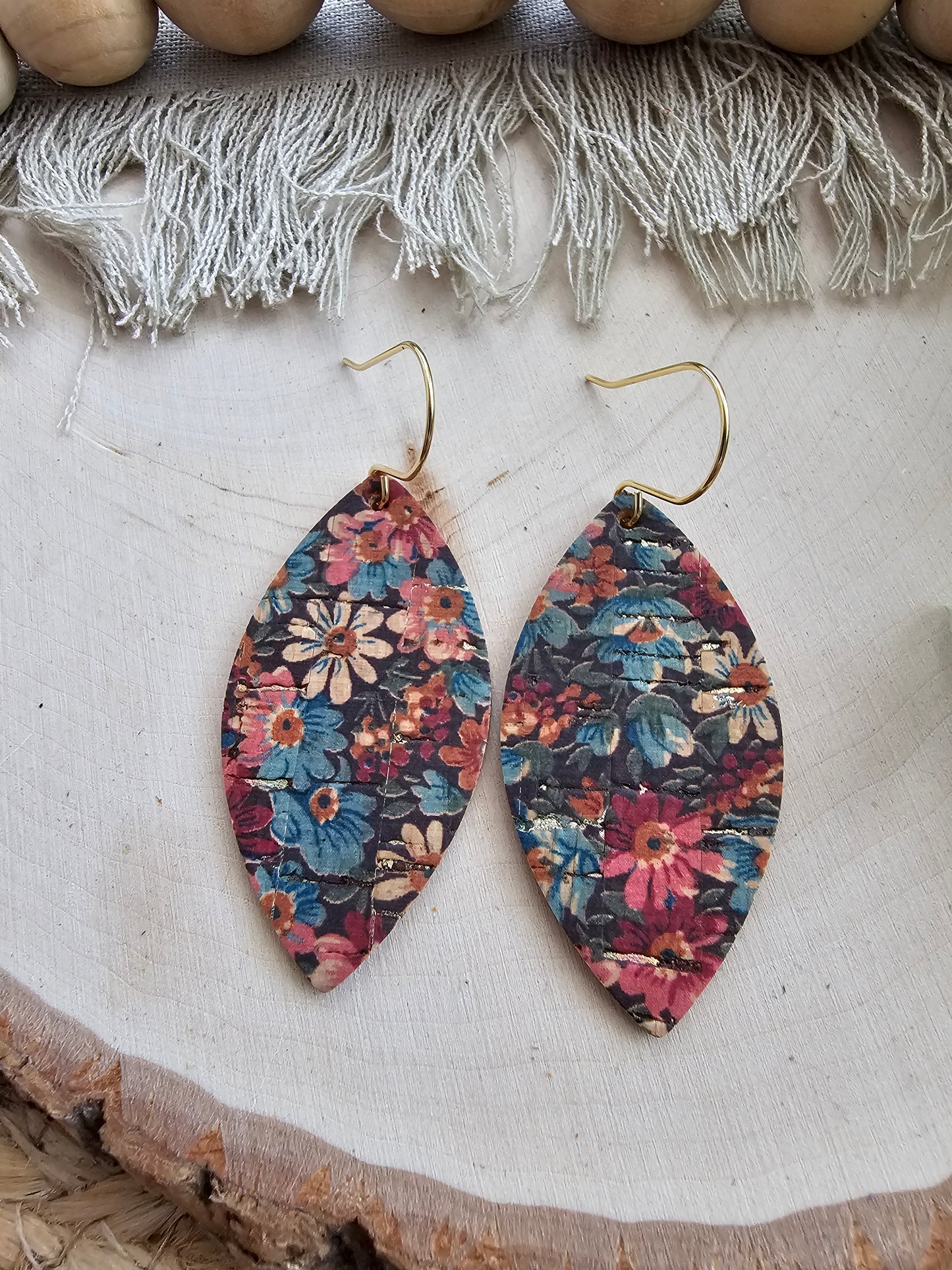 Vintage Fall Floral Leaf Earrings