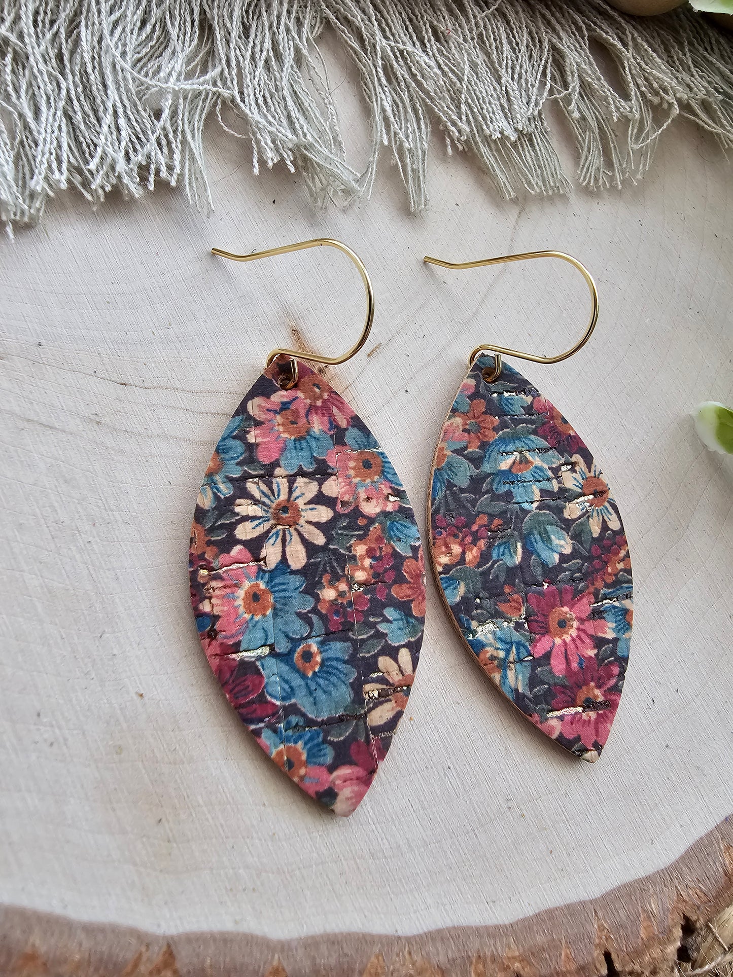 Vintage Fall Floral Leaf Earrings