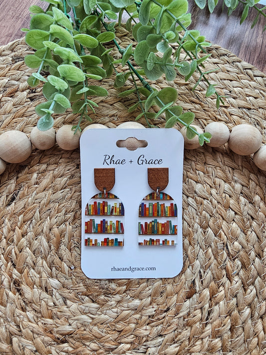 Book Lover Closed Arch Earrings