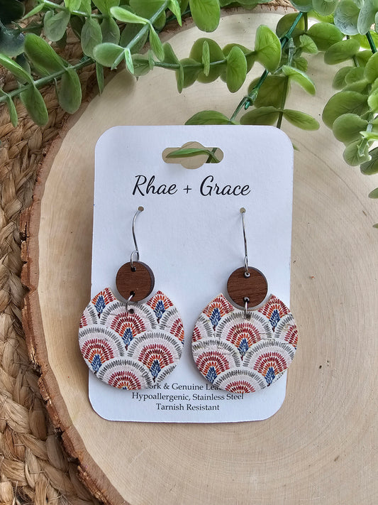 Colorful Boho Arches Circle Earrings