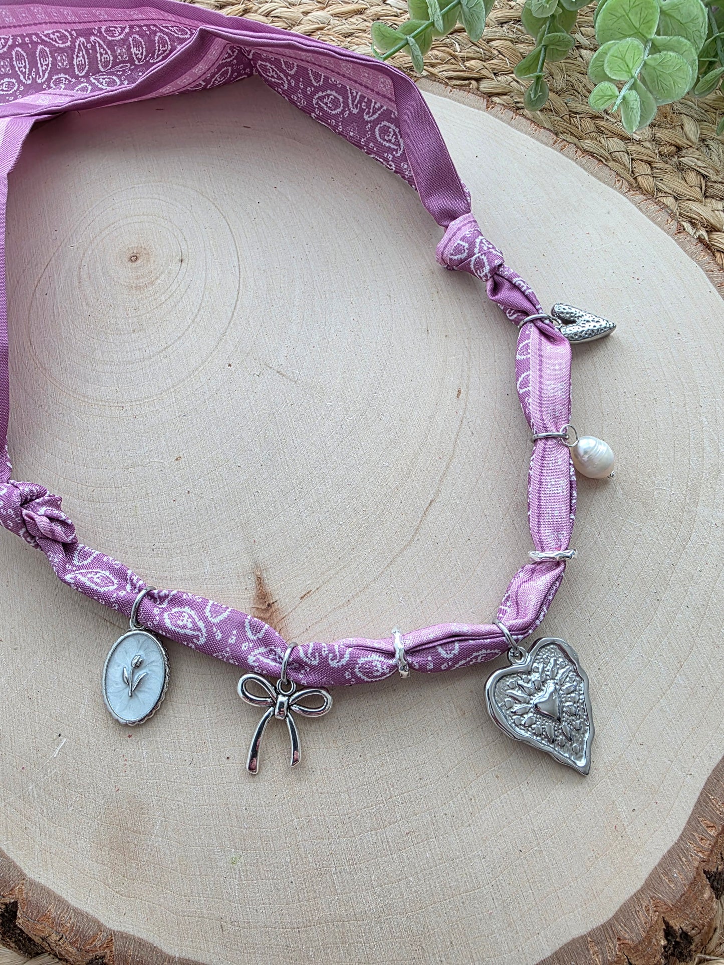 True Of Heart Scarf Charm Necklace