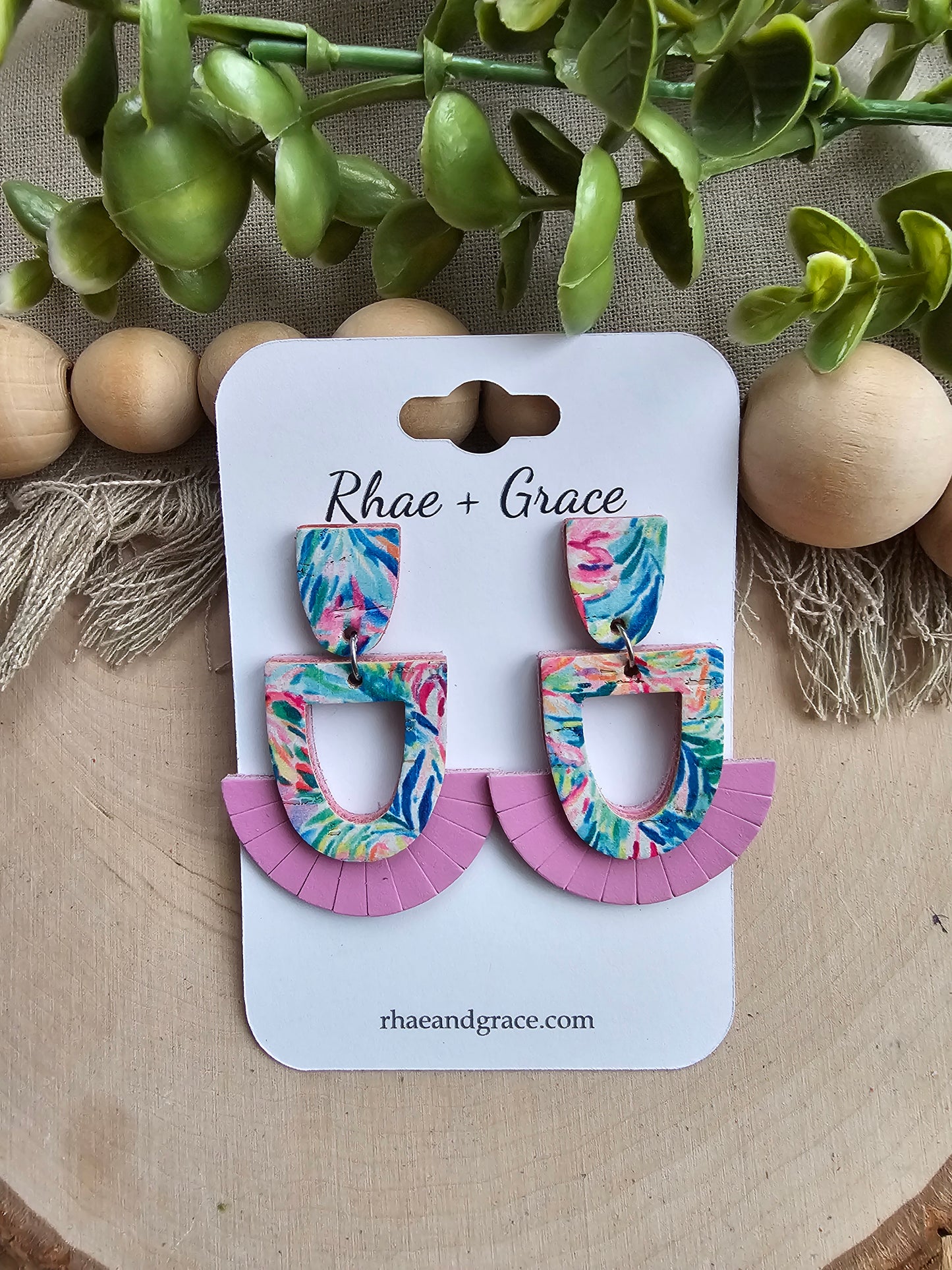 Tropical Floral Summer Statement Earrings