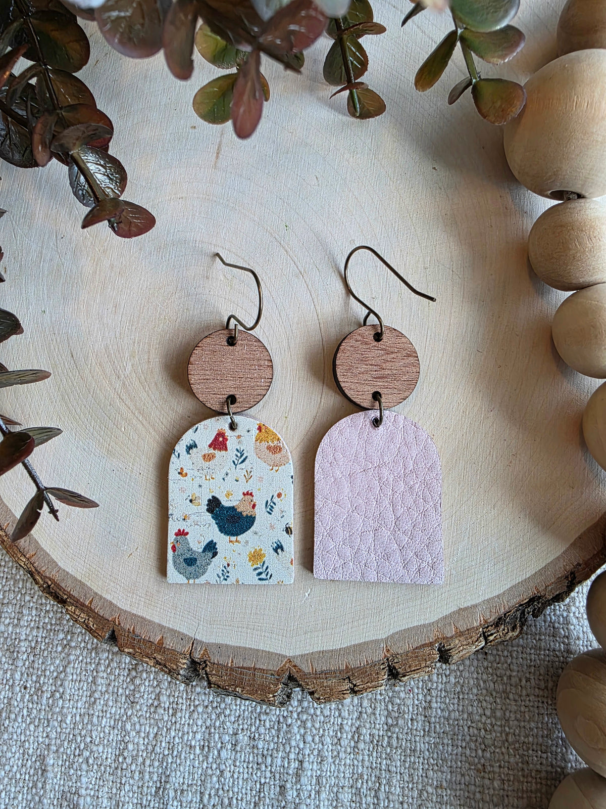 Chicken Closed Arch Drop Earrings