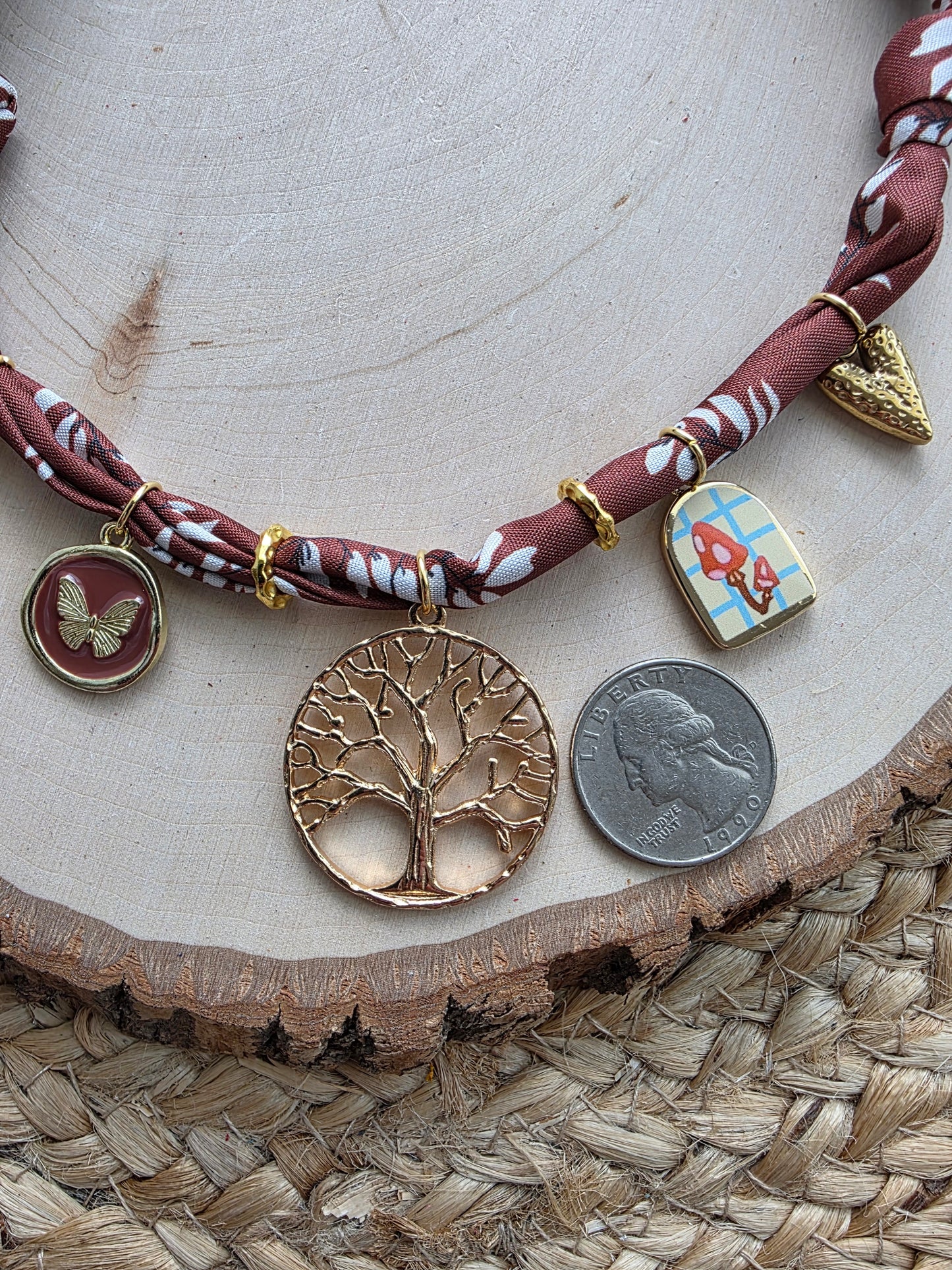 Deep Roots Scarf Charm Necklace