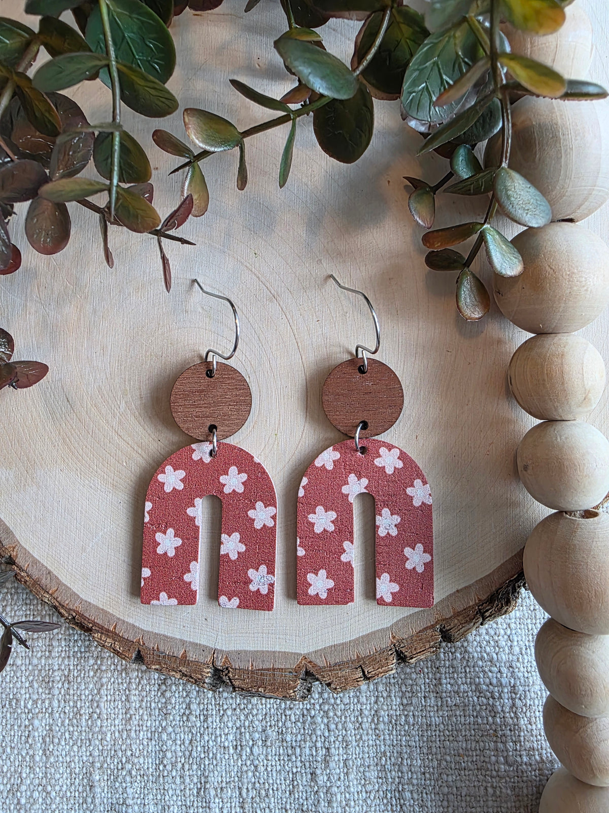 Boho Floral Arch Earrings