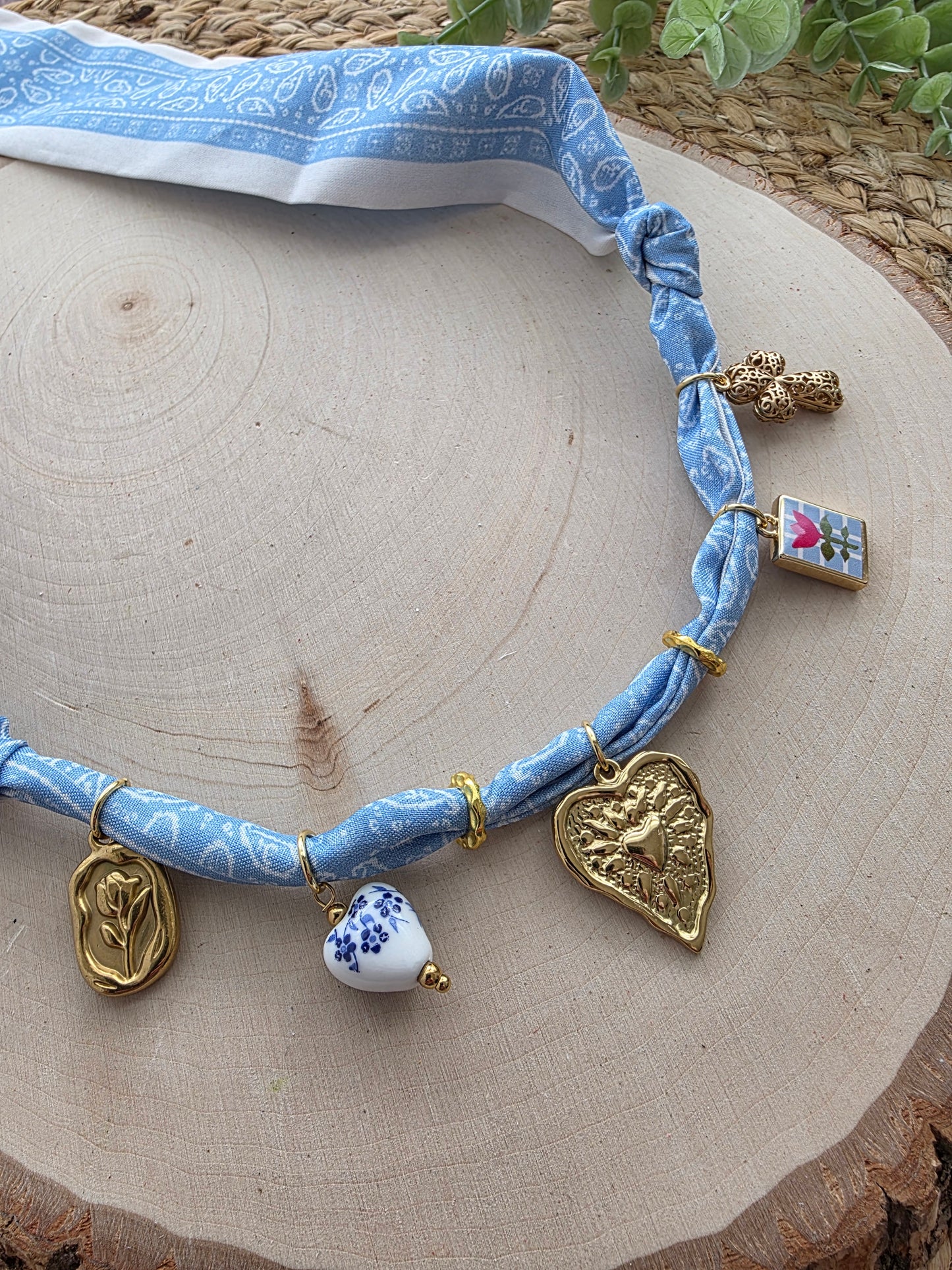 Clear Skies Scarf Charm Necklace